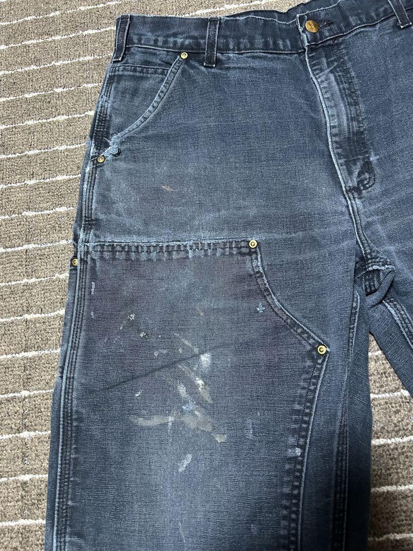 極上フェード carhartt ダブルニーペインターパンツ アメリカ製 ボロ