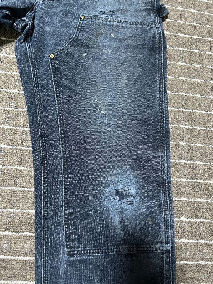 極上フェード carhartt ダブルニーペインターパンツ アメリカ製 ボロ
