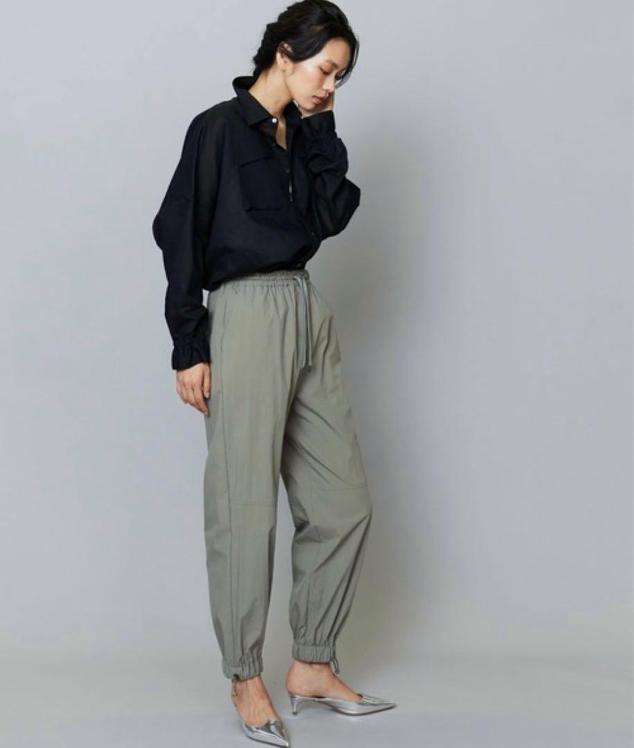 新品 1er Arrondissement コットンナイロンドロストパンツ