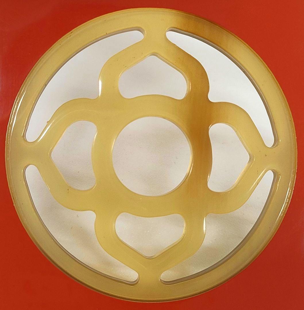 AMC01 エルメス 極美品 フラワー バッファローホーンネックレス