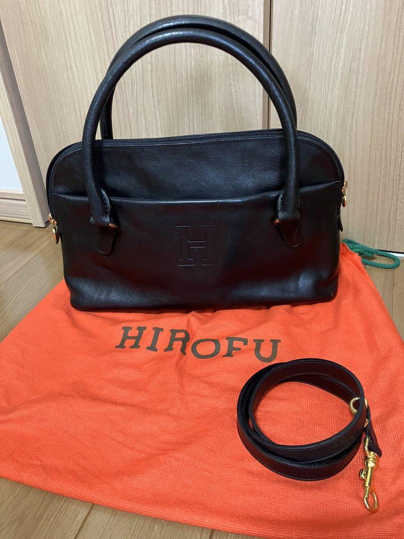 ヒロフHIROFU★ハンドバッグ★黒　ショルダー付き 7,310円