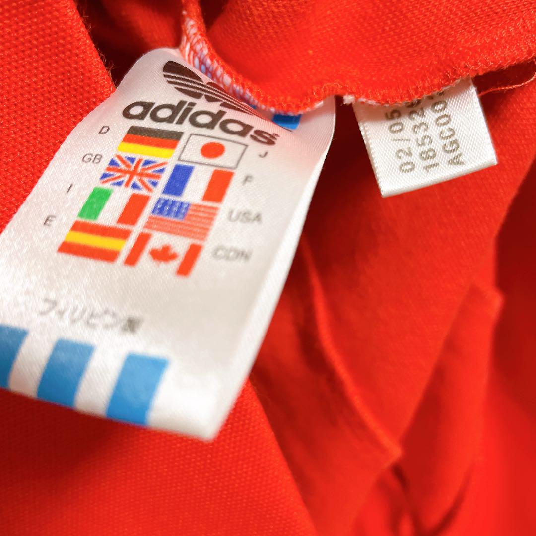 adidas 00's 黒タグ　トラックジャケット　ジャージ　デカロゴ　オレンジ