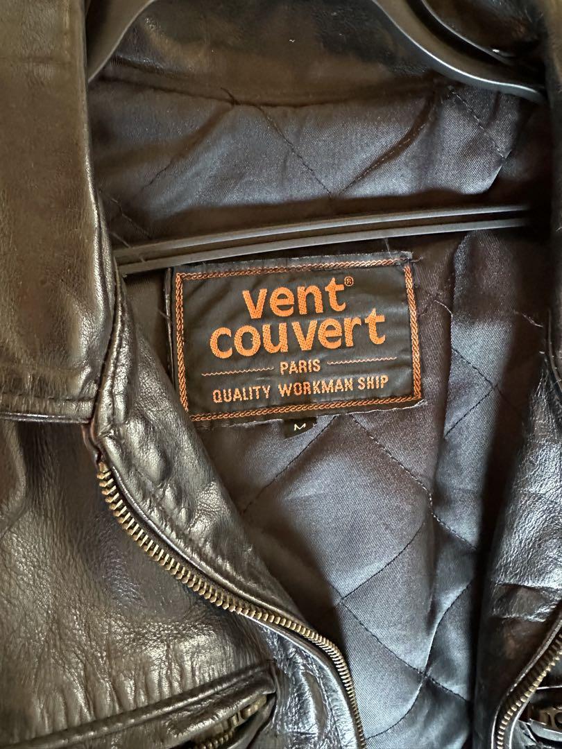 フランス製！！【VENT COUVERT ヴァンクーヴェール】レザージャケット vent couvert 黒 レザージャケット M