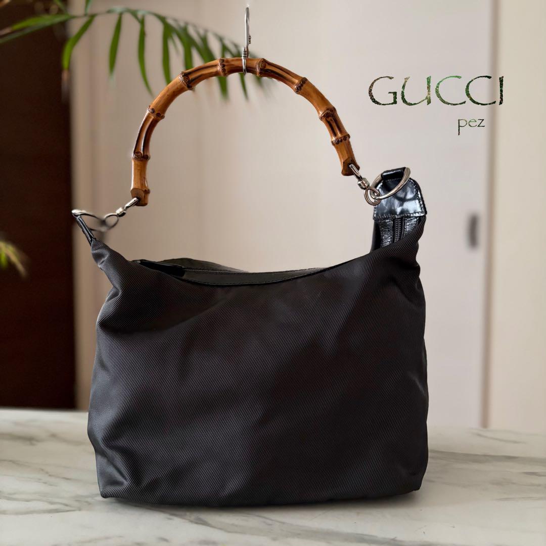極美品 GUCCI グッチ バンブー ショルダーバッグ