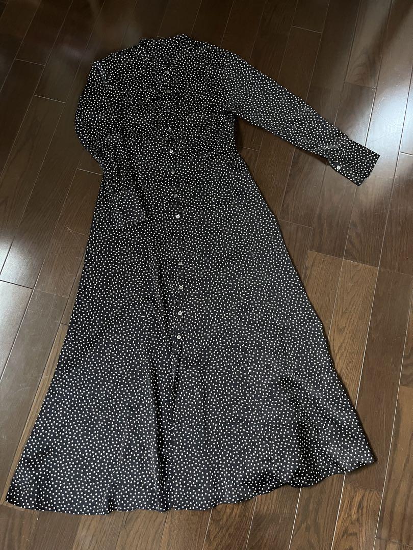 N.Jamドットプリントワンピース黒Spick