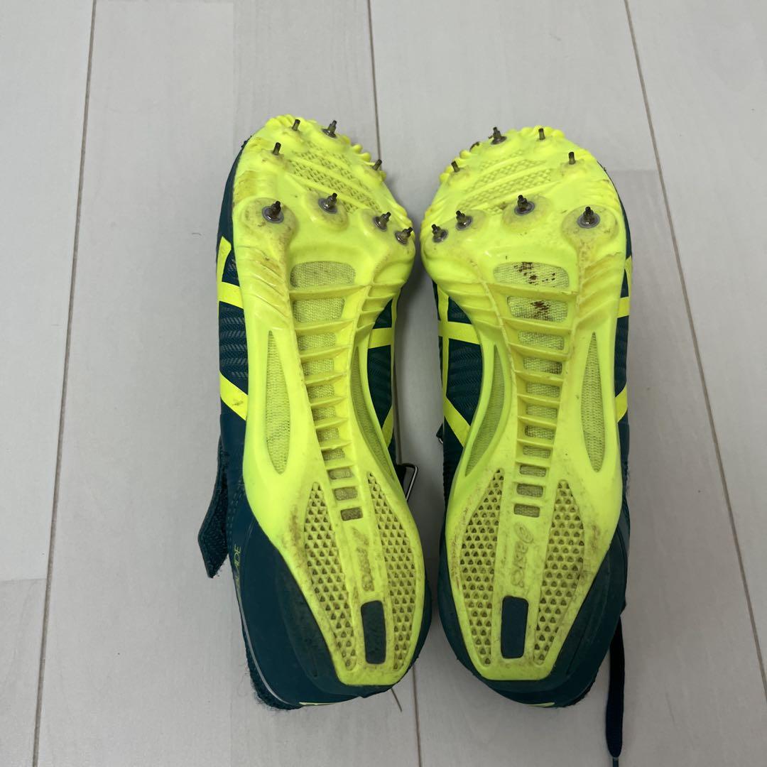 asics スパイクシューズ 青/黄27.0cm