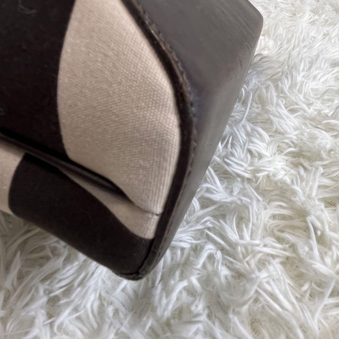 バリー✨ ワンショルダーバッグ キャンバス レザー シルバー金具