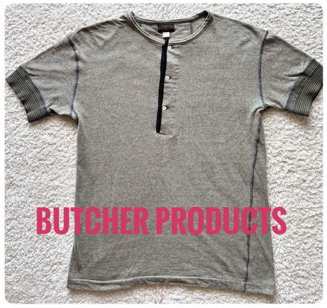 【短期間出品】BUTCHER PRODUCTS ジャガードヘンリーネック 40