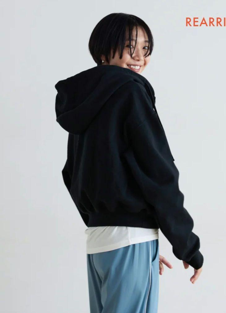 Heavy Sweat Zipフーディー ブラック