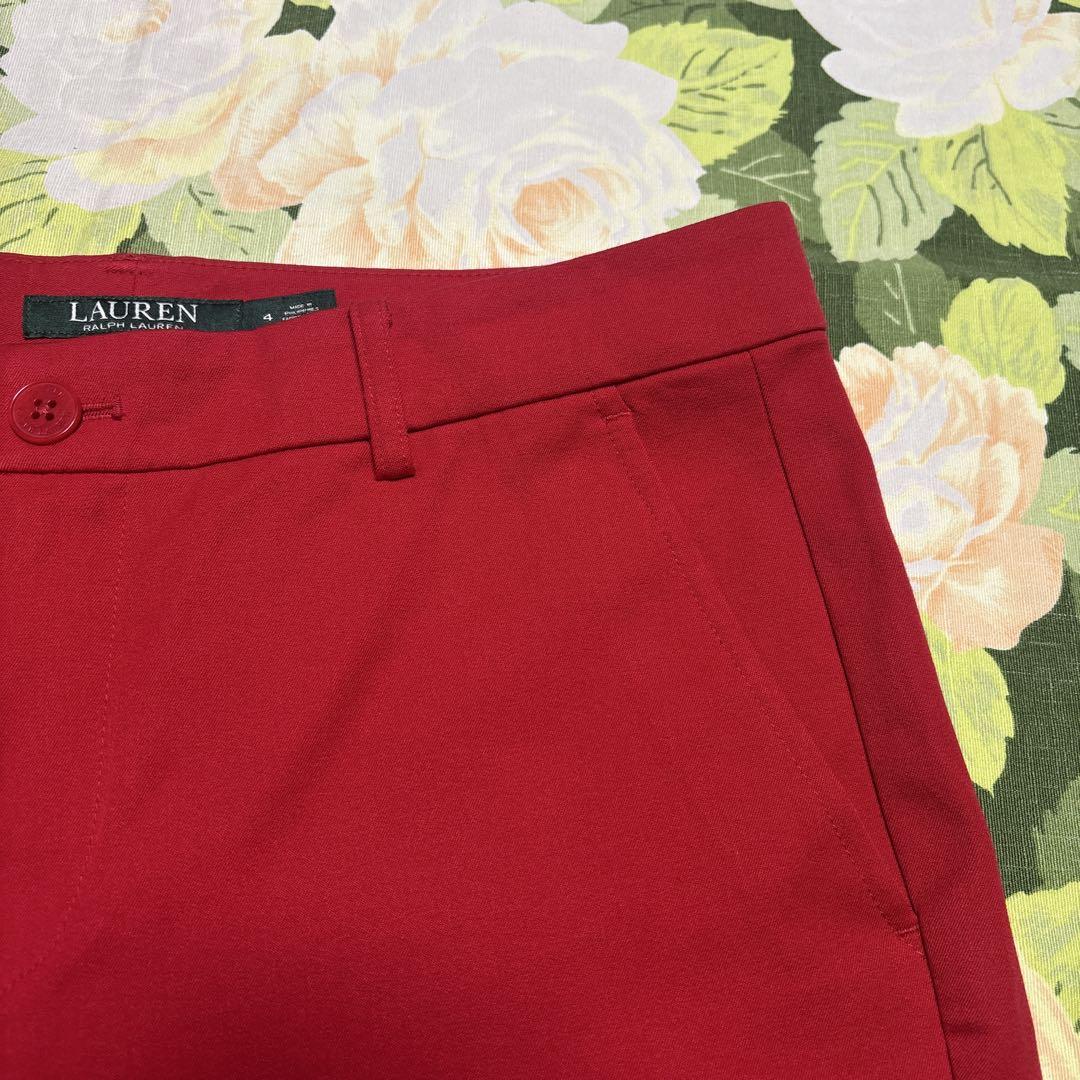超人気の雑貨店 美品【値下げOK】Ralph Lauren ハーフパンツ 4 赤、レッド パンツ