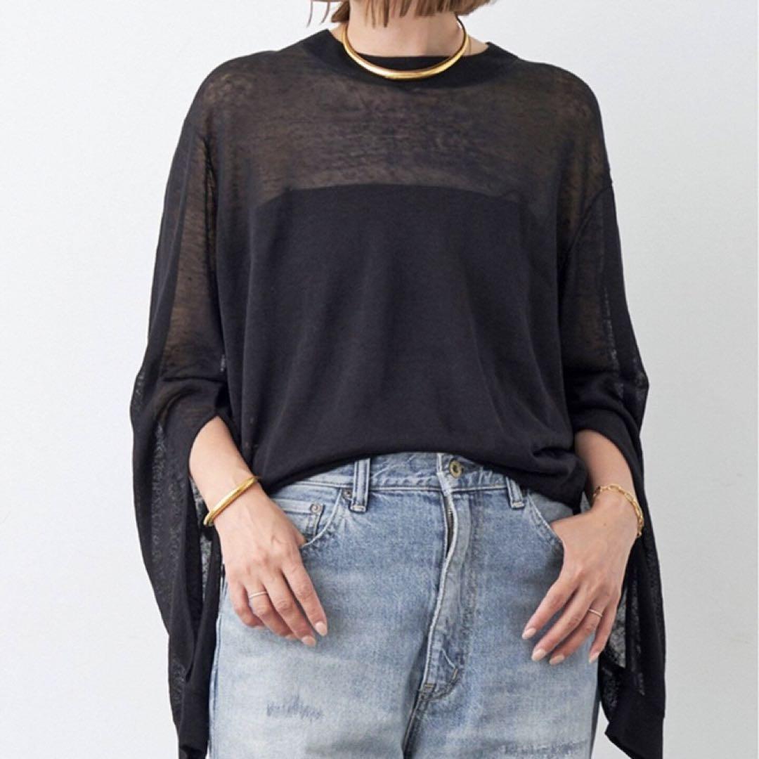 トップス Sheer Slit Sleeve P/O 新品】Sheer Slit Sleeve プルオーバー トップス