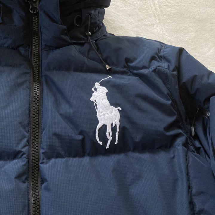 LAUREN Ralph Lauren フード付きダウンジャケット ネイビー　L POLO Ralph Laurenフード付きダウンジャケット ネイビー