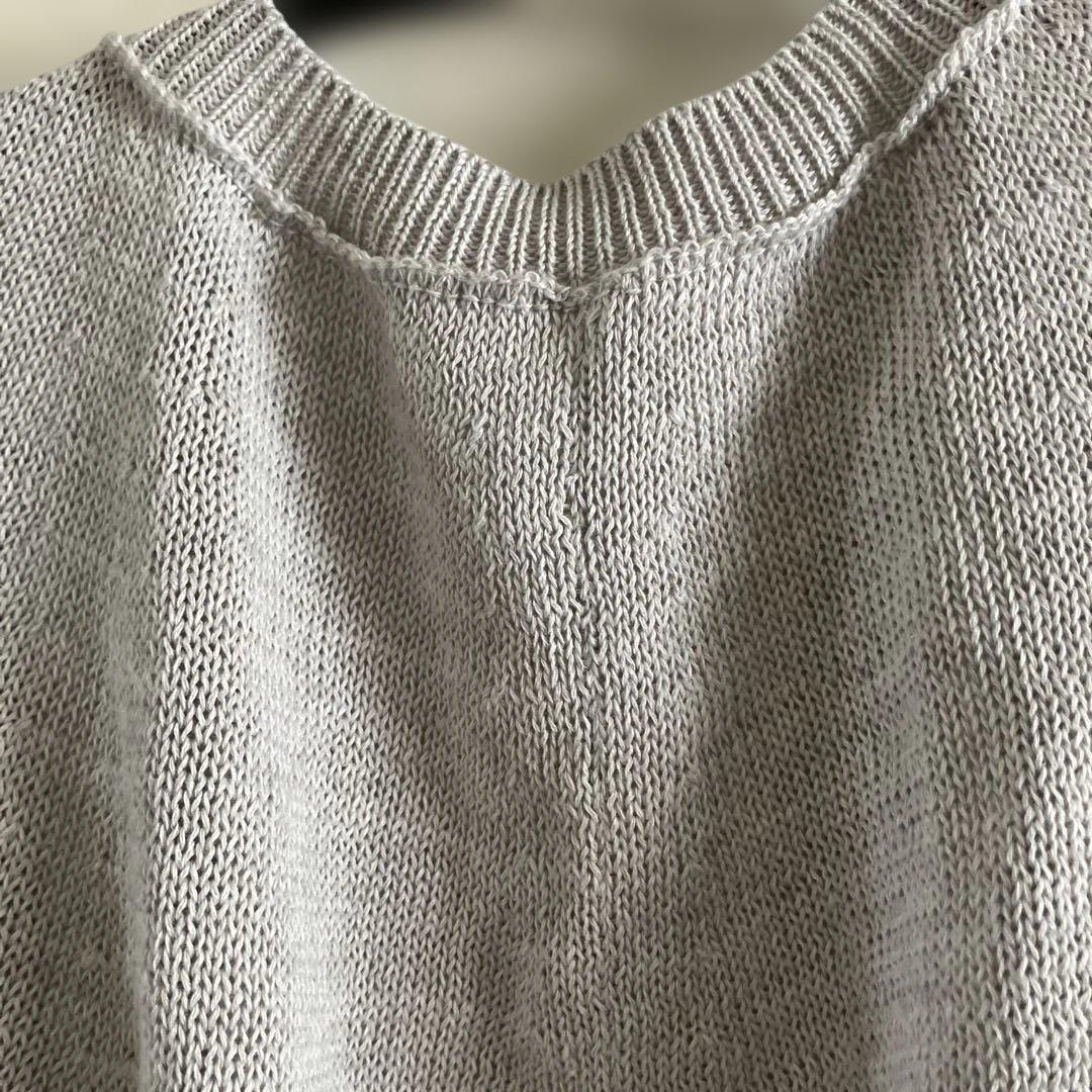 ヴラスヴラム　ニットベスト　天然素材　グレー　美品　オールシーズン