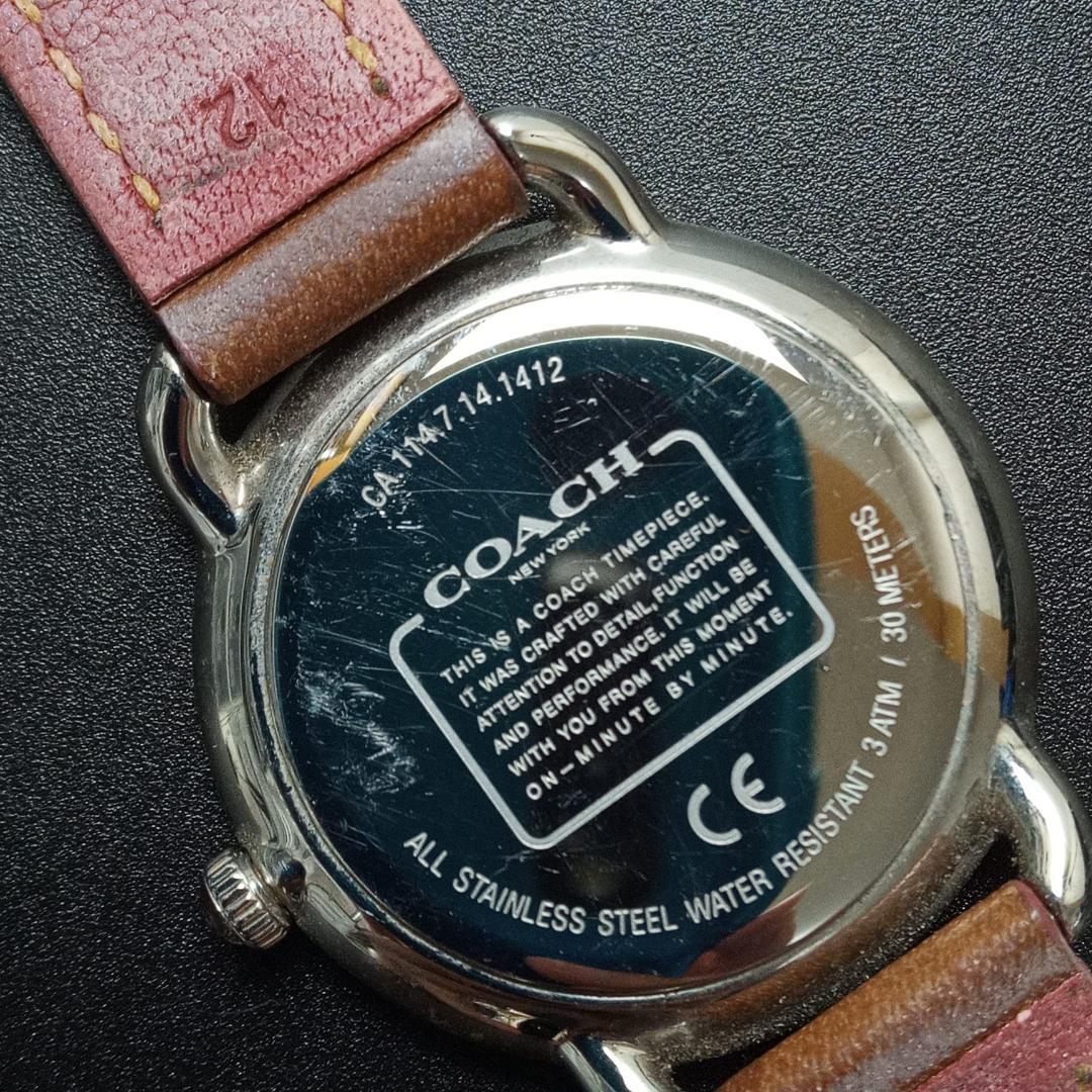 ☆COACH☆コーチ レディース腕時計 馬車ロゴ 革ベルト【W7-36