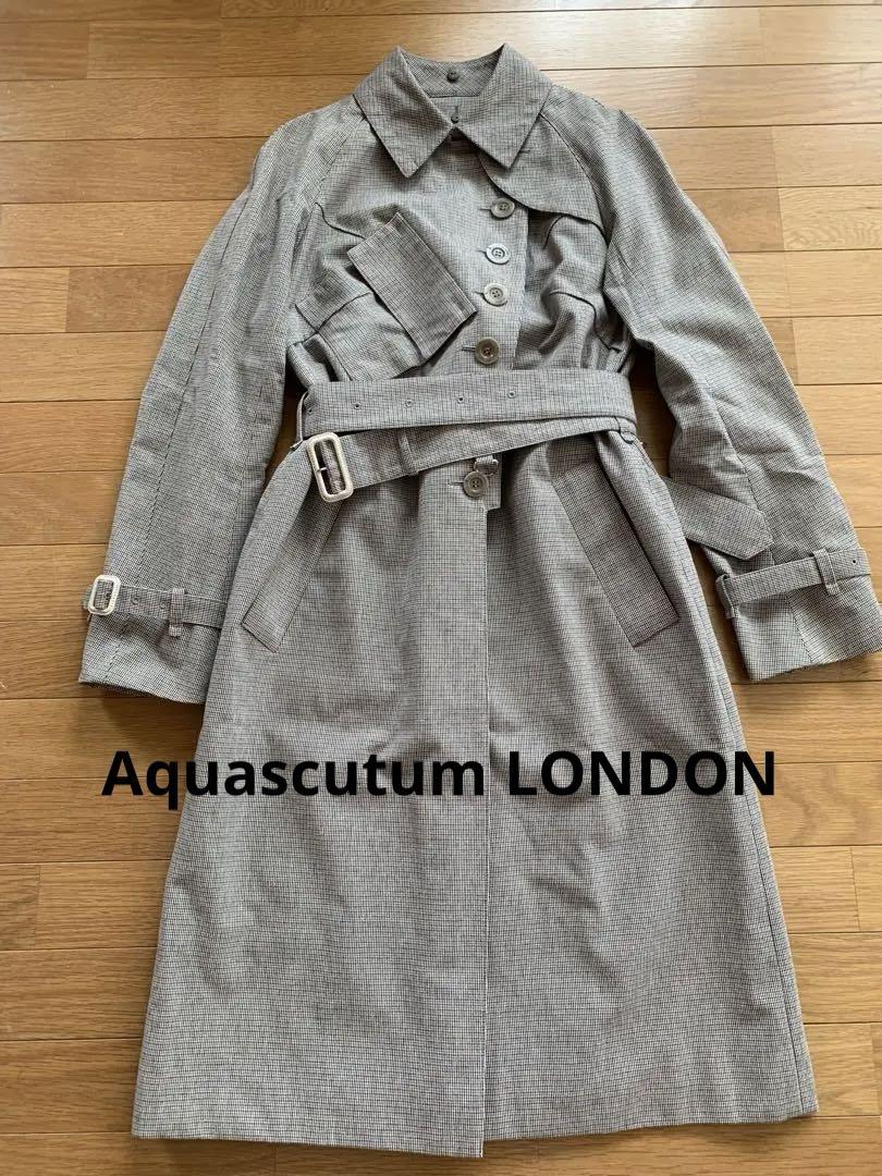 【超美品！】Aquascutum アクアスキュータム　トレンチコート　ロング　M