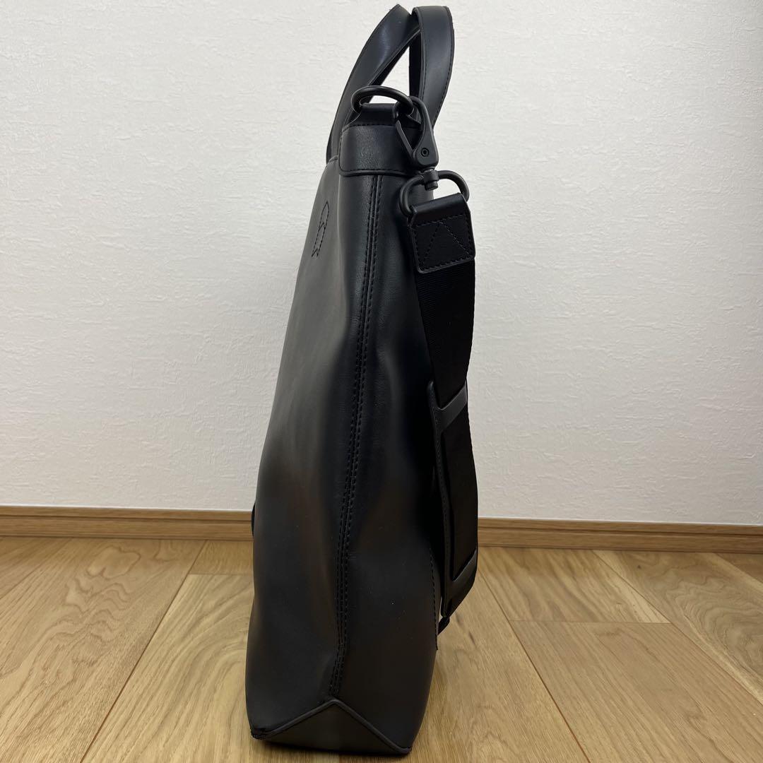 大容量 アルマーニエクスチェンジ ロゴ 型押し 2way ビジネス トート 黒