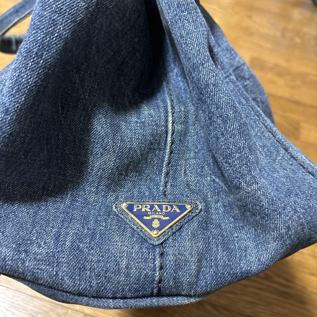 専用 プラダ カナパ デニムトートバッグ Lサイズ