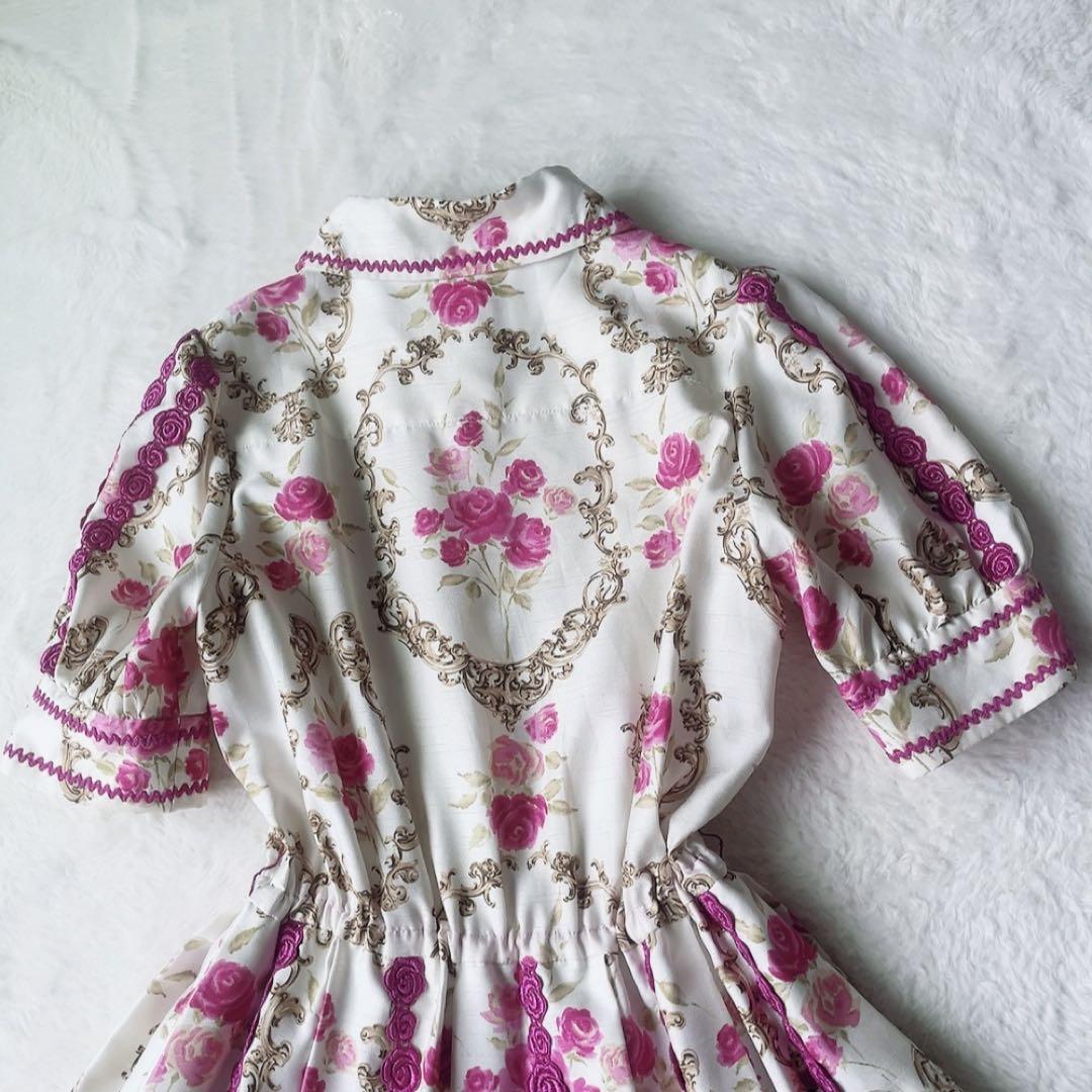 訳あり 超希少】ジーザスディアマンテ フレア ワンピース 薔薇 刺繍 y2k ワンピース