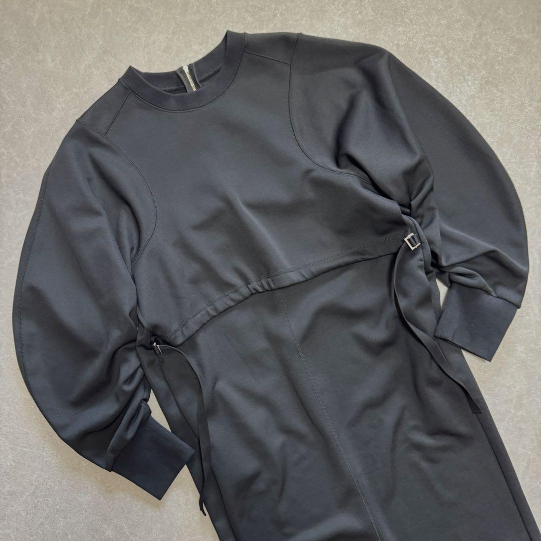 美品 1.8万 ADAM ET ROPE FEMME ギャザージャージワンピース