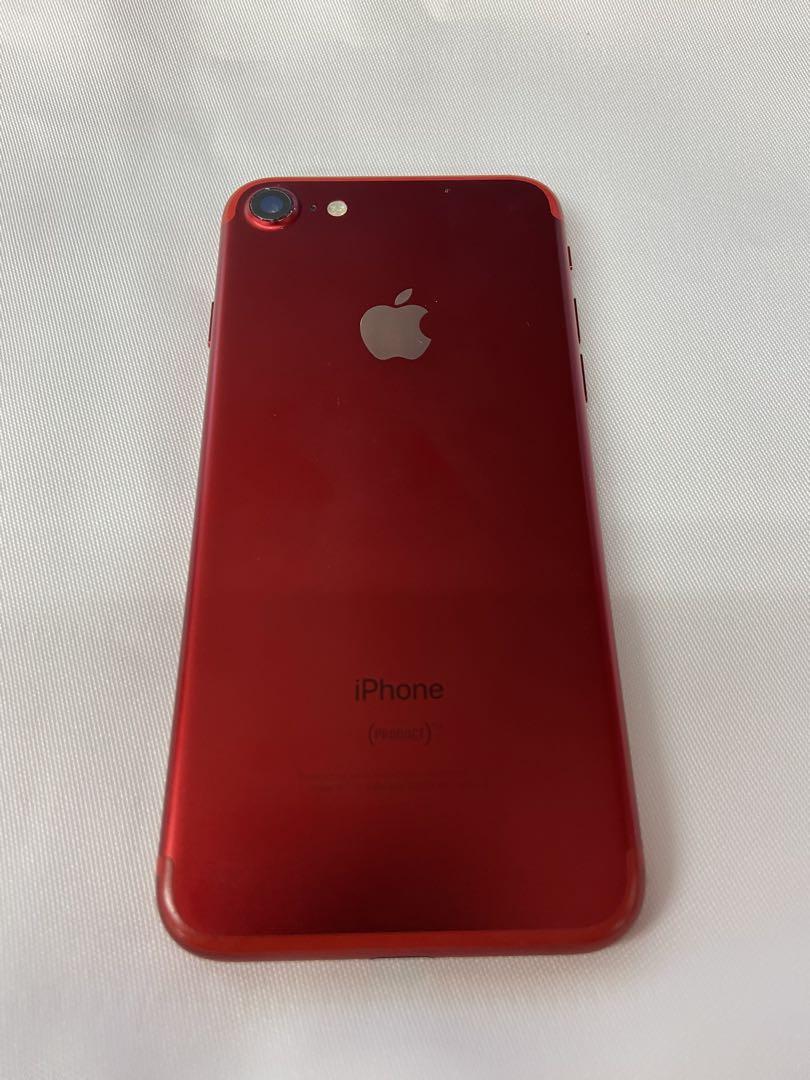 値引き！正常動作品 美品 Apple iPhone 7 (赤) 本体128G