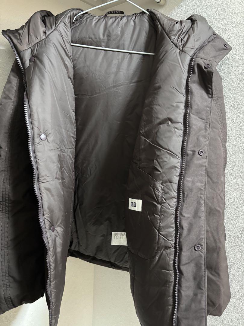 【完売品】ユニクロU パフテックボリュームパーカ ダークブラウン L