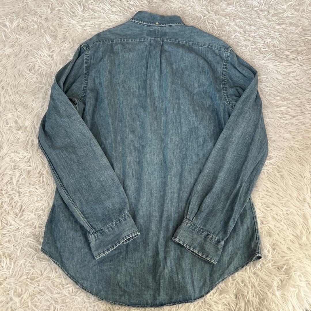 ラルフローレン 長袖デニムシャツ M 古着 良フェード! ヴィンテージ ラルフローレン 長袖デニムシャツ M 古着 良フェード! ヴィンテージ