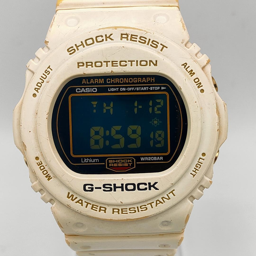 G-SHOCK ホワイト 腕時計 25周年 限定 レア 金 ゴールド W955