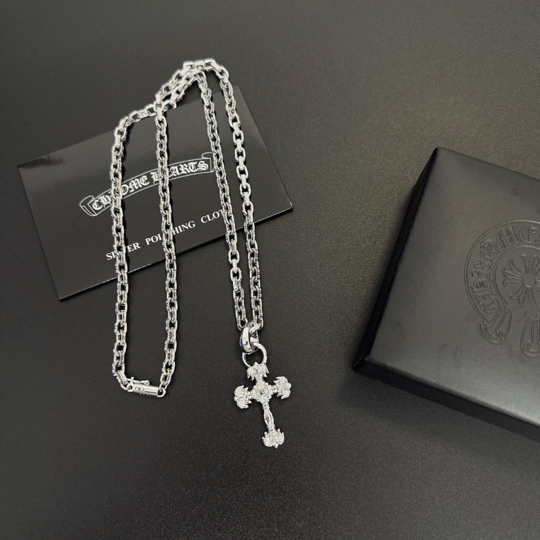 CHROME HEARTS シルバー クロスモチーフ ネックレス