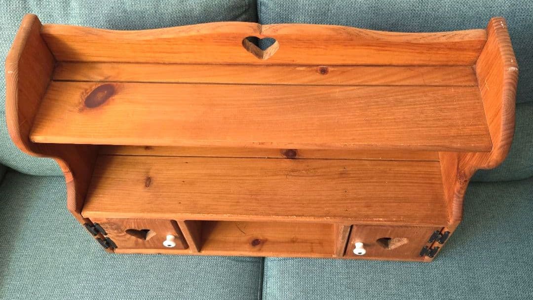 木製ラック ハート型引き出し付き目立った傷や汚れなし