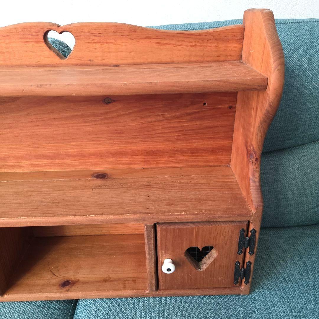木製ラック ハート型引き出し付き目立った傷や汚れなし