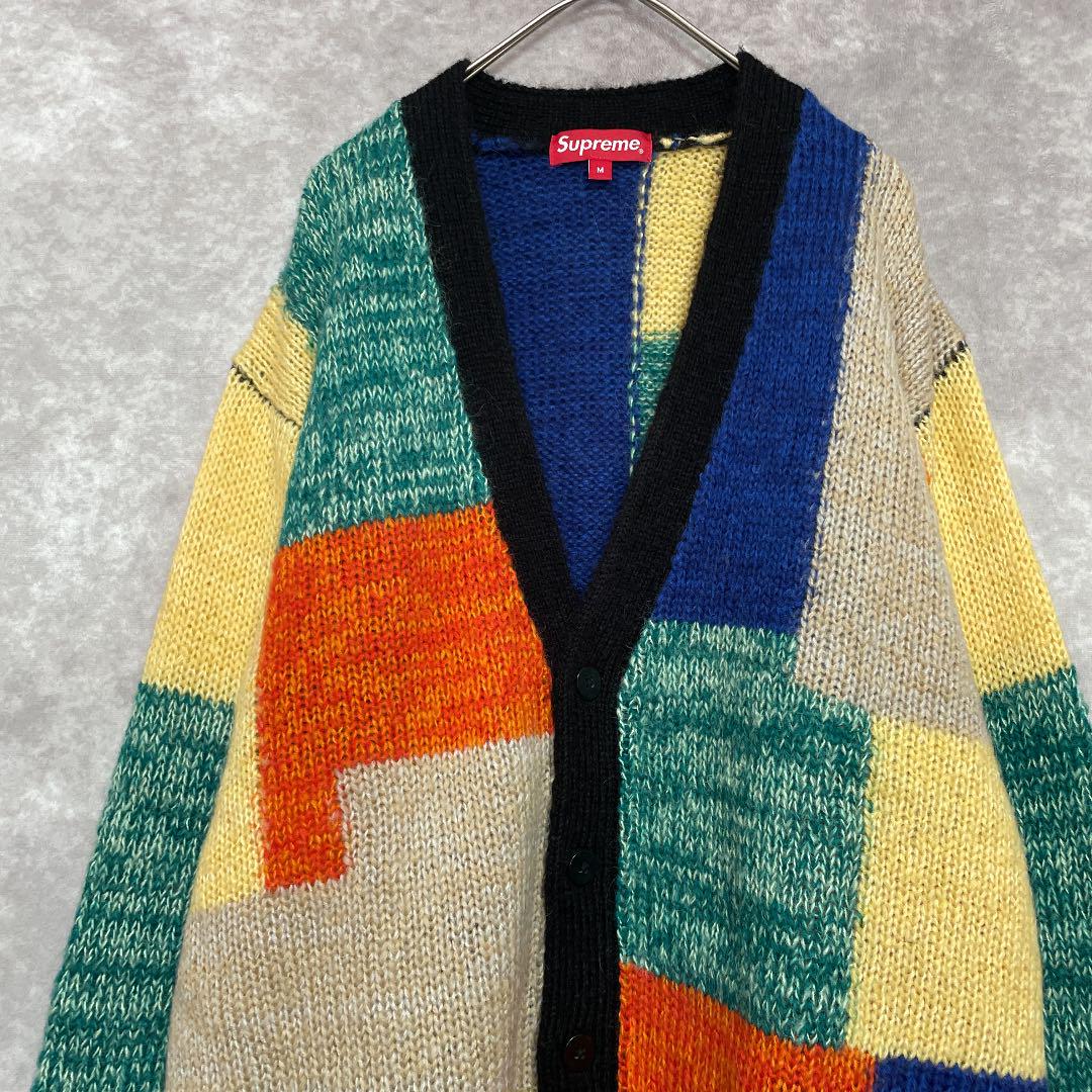 19SS Supreme Patchwork Mohair Cardigan