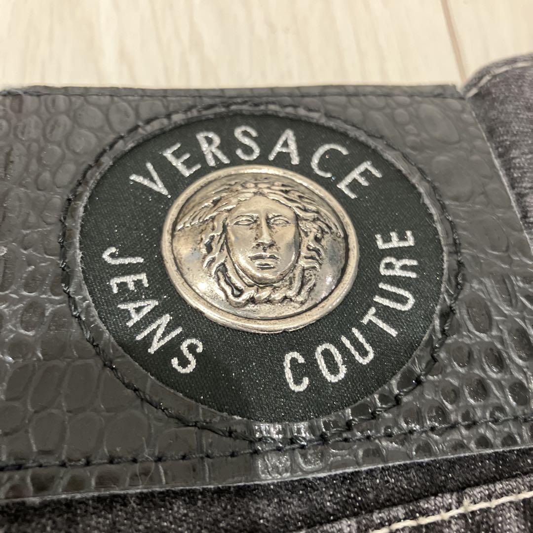 美品！VERSACE JEANS COUTURE ダークグレー デニム 105
