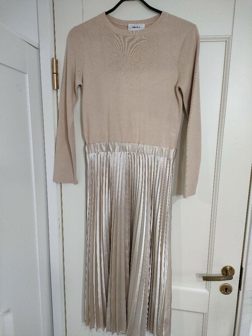 美品✦MilaOwenミラオーウェン洗練された大人のリブニットプリーツワンピース