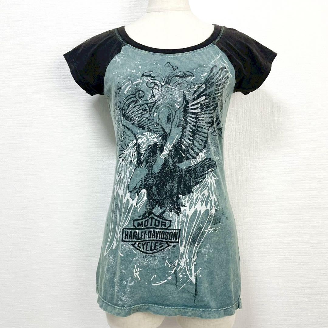 【希望者のみラッピング無料】 00s y2k✨️ Harley-Davidson メルカリ - ラグランtee ロゴ イーグル トップス
