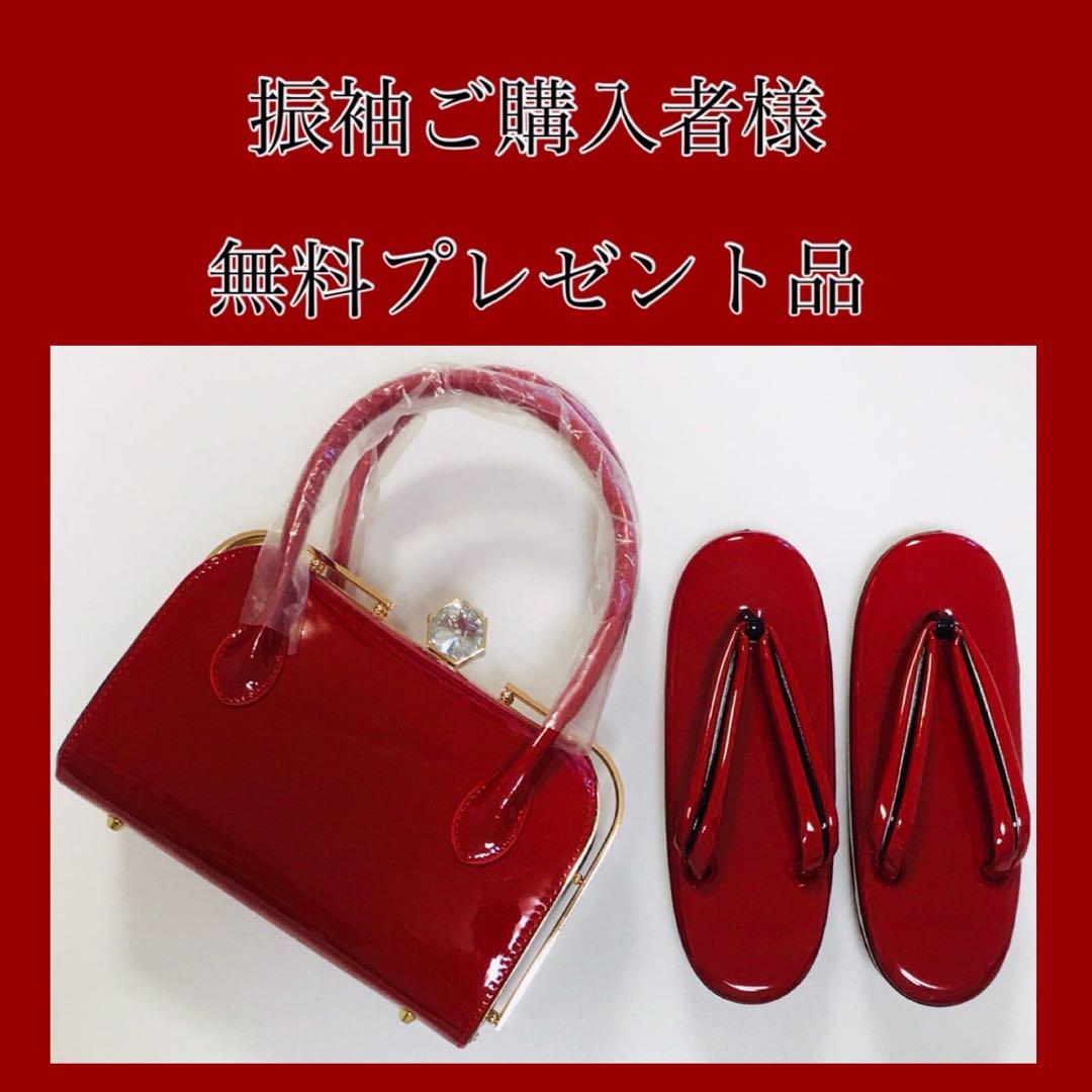 23.新品 草履バックセット 赤 レッド 振袖 成人式 新品 和装 シンプル