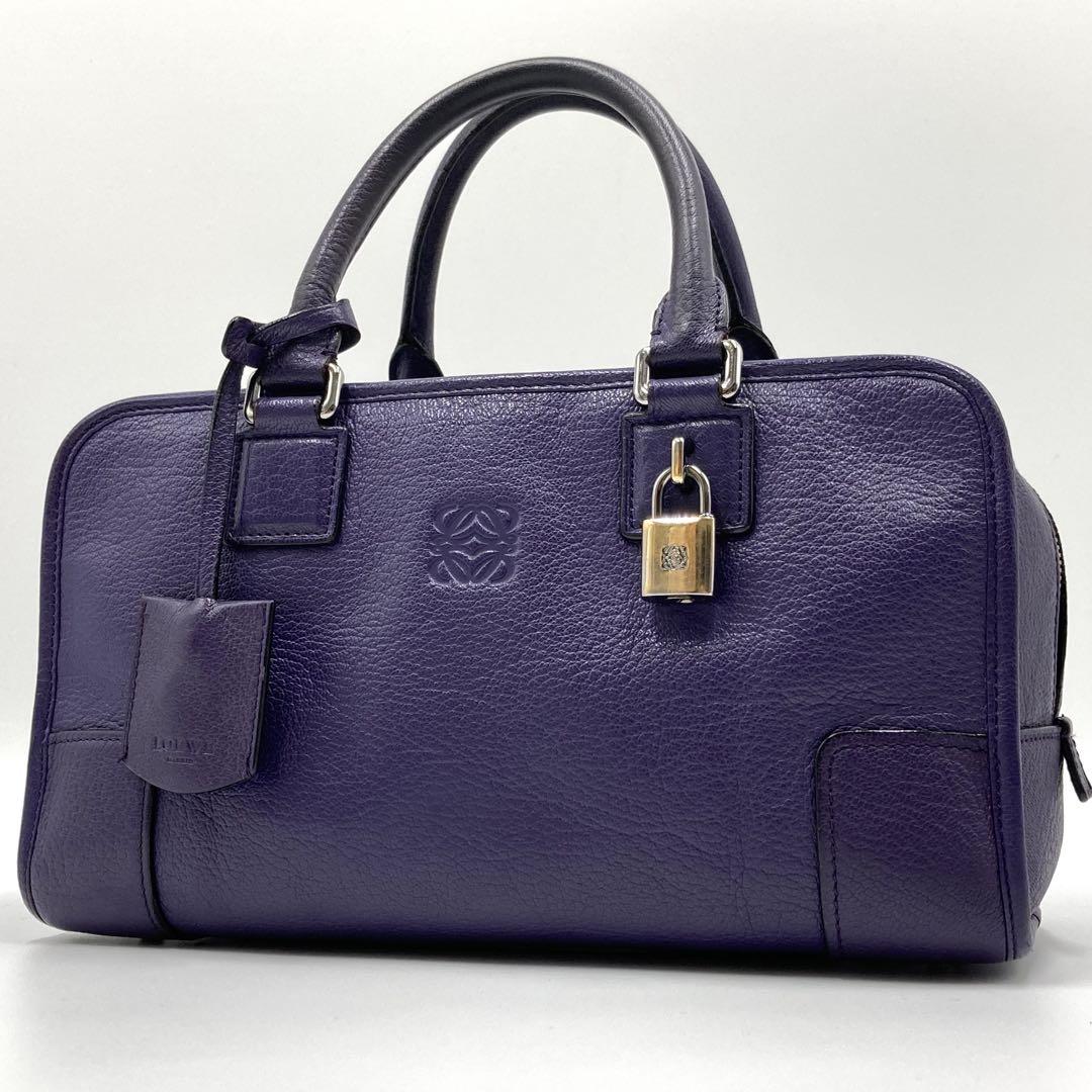 ロエベ アマゾナ28 アナグラム レザー ハンドバッグ LOEWE ロエベ アマソナ28 ハンドバッグ ブラウン アナグラム