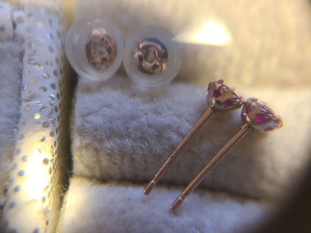 A.D.A　K10　ルビーピアス AHKAH　agete