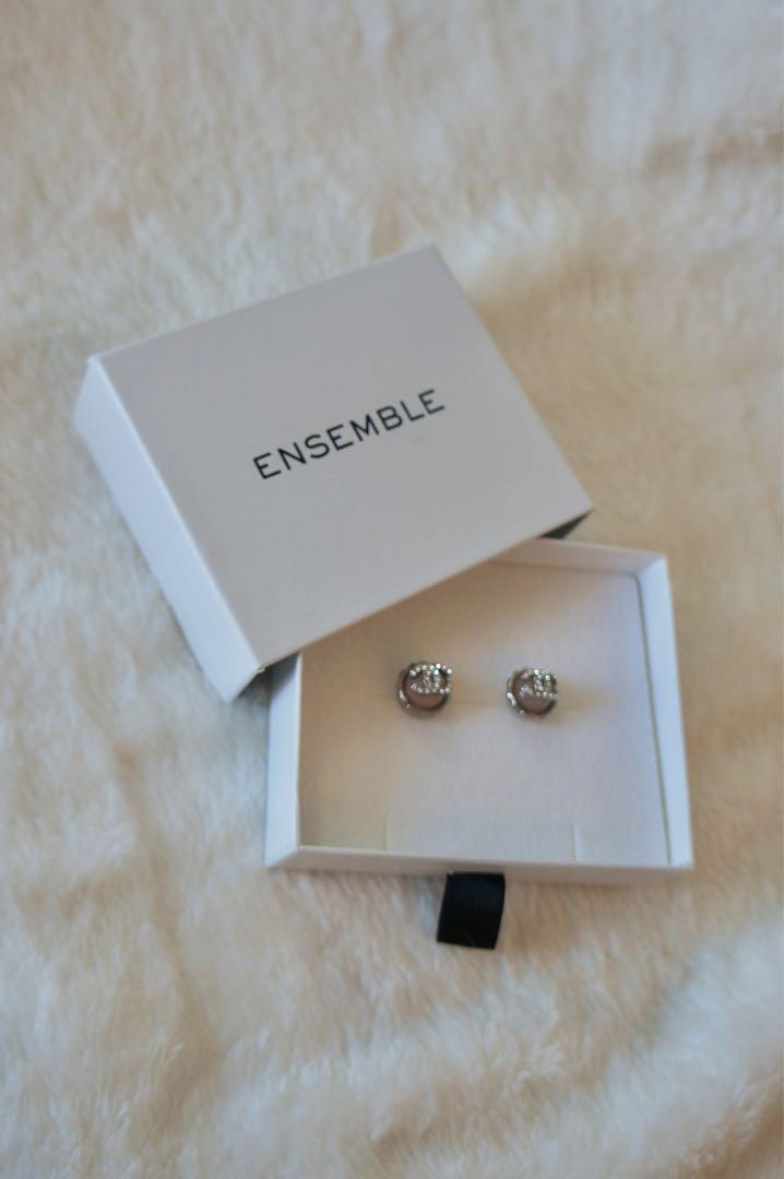 【レア】CHANEL ヴィンテージ ココマーク ラインストーン付きピアス ピンク