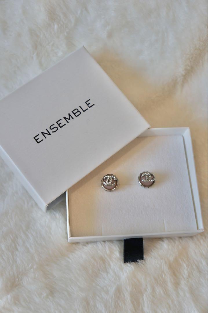 【レア】CHANEL ヴィンテージ ココマーク ラインストーン付きピアス ピンク