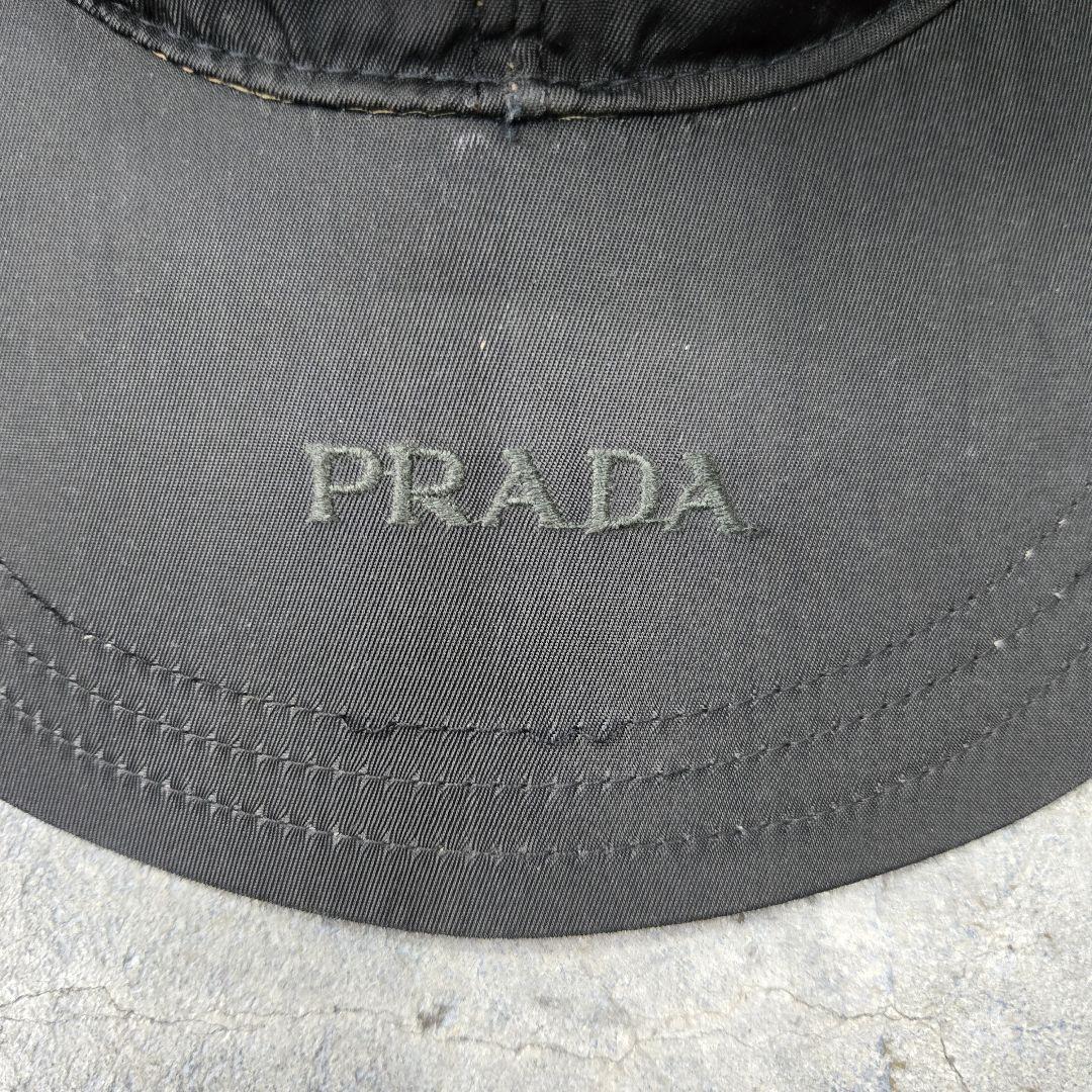 PRADA ブラック ベースボールキャップ　ナイロン　イタリア　プラダ