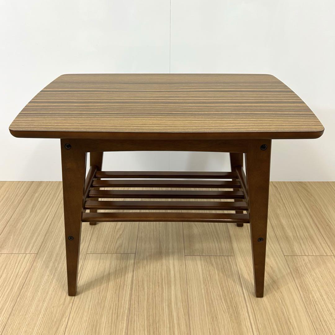 美品 カリモク60 リビングテーブル小 ウォールナット サイド