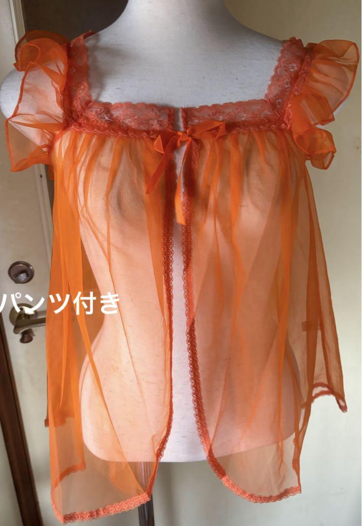 昭和レトロ！新品！ベビードール上下　シースルー　ネグリジェ　コスプレ