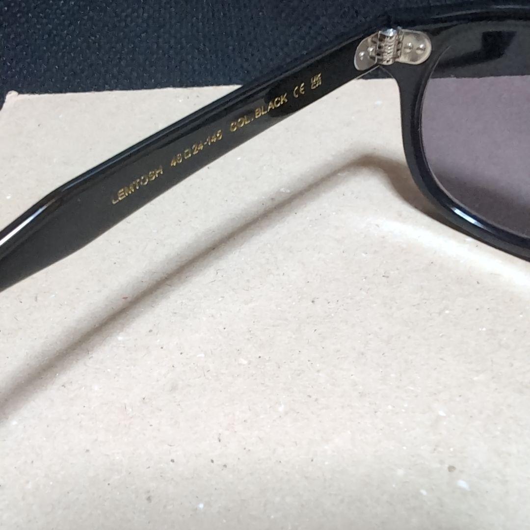 MOSCOT LEMTOSH46黒 46□24 ダークグレー 鼻パッド日本限定品