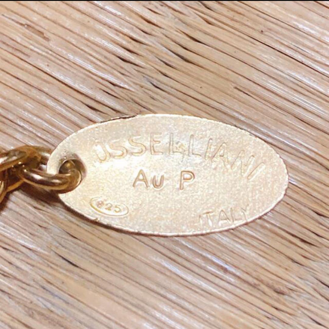 イオッセリアーニ18金シルバー925 ジルコニアチェーンネックレス保存袋付