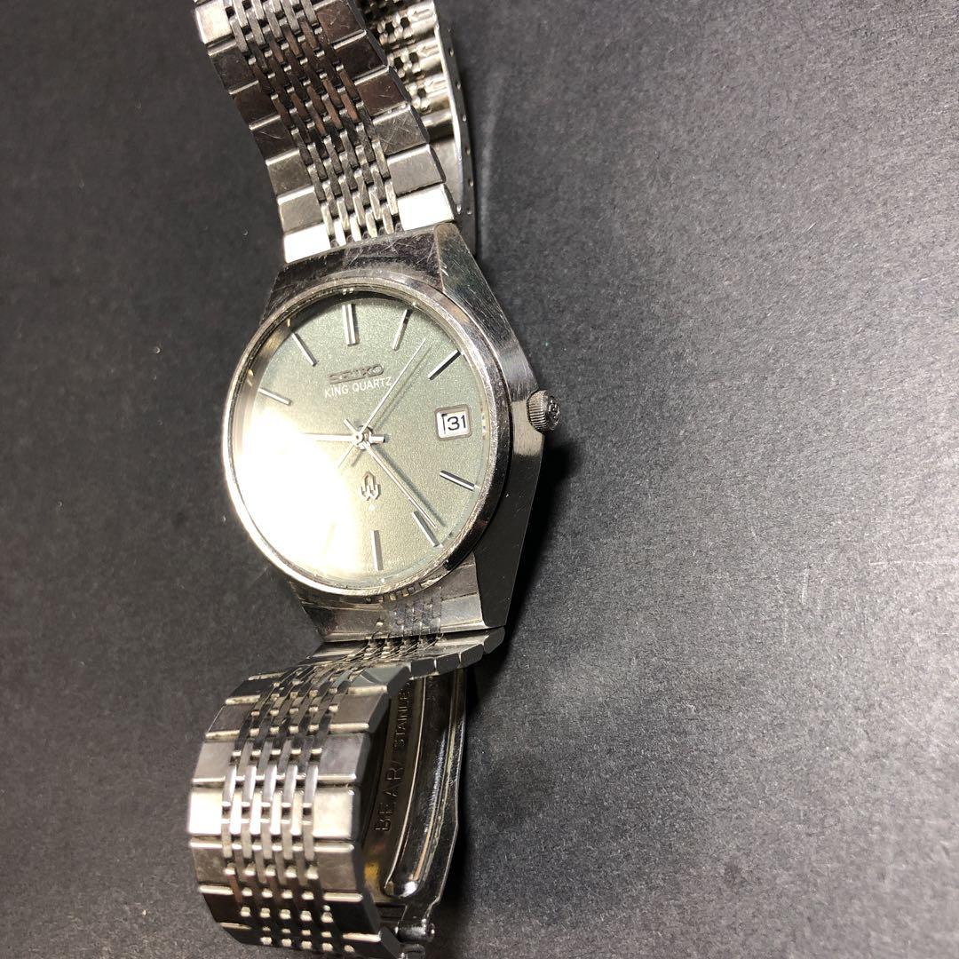 11618 SEIKO キングクォーツ 4822-8010G 文字盤グリーン稼働