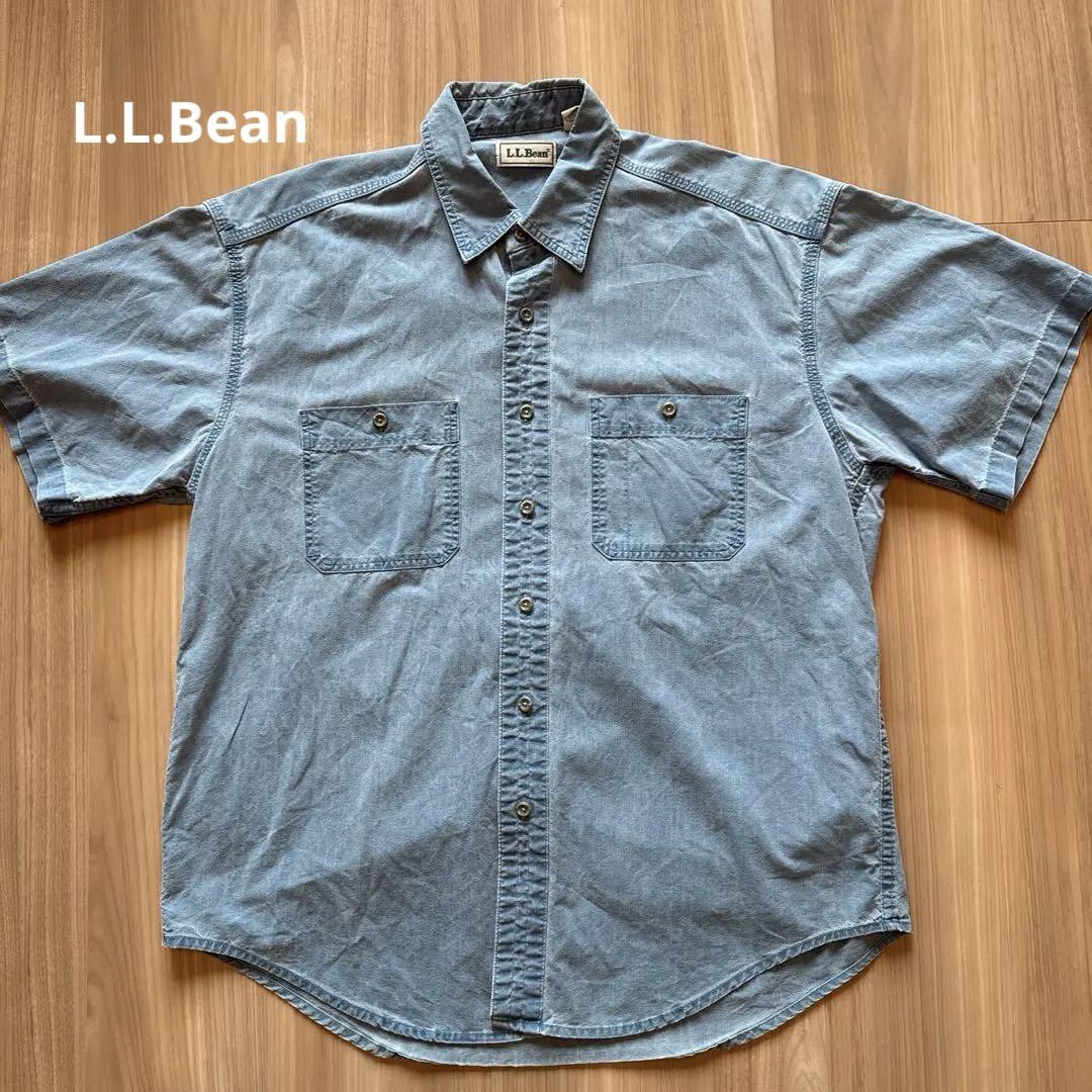 美品 L.L.Bean デニムシャツ 90Sカナダ製 Lサイズ BIGサイズ