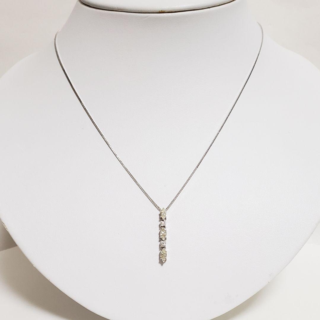 SALE K18WG✧︎0.63ct天然ダイヤ マーキス&ラウンド 日本国内純正品