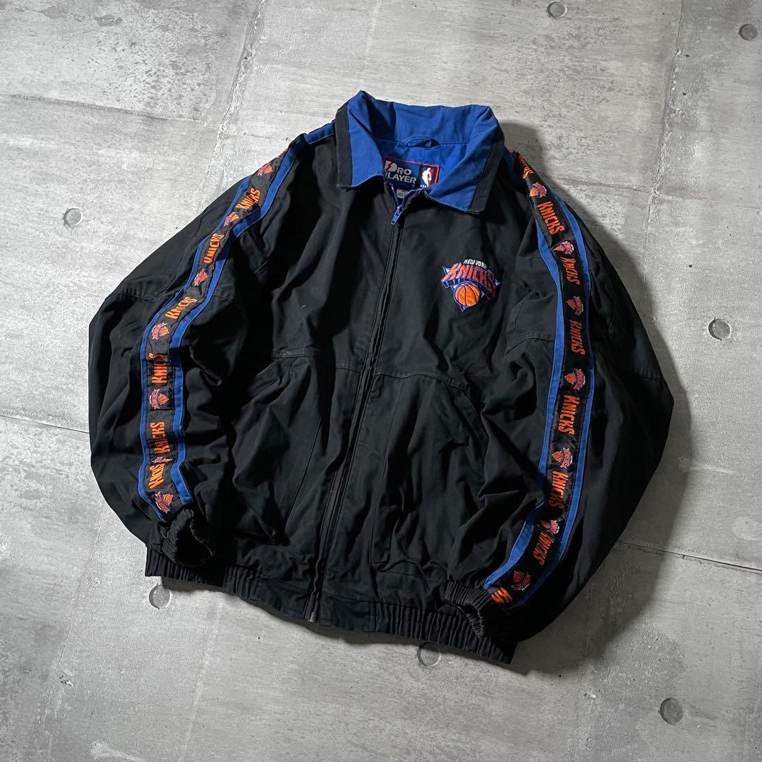90s NBA KNICKS コットン トラックジャケット サイドライン y2k