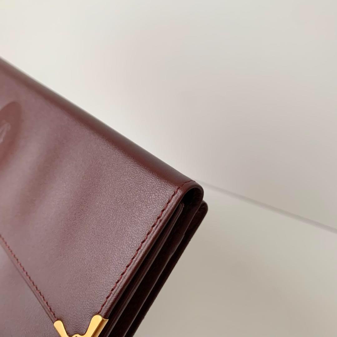 【Cartier】カルティエ　長財布　マストライン　バーガンディ　ボルドー　新品