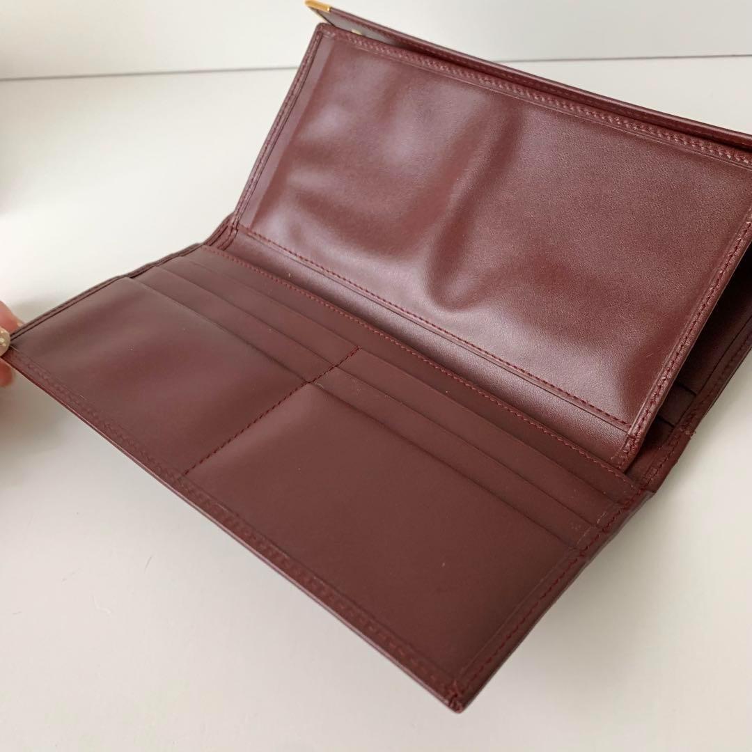 【Cartier】カルティエ　長財布　マストライン　バーガンディ　ボルドー　新品